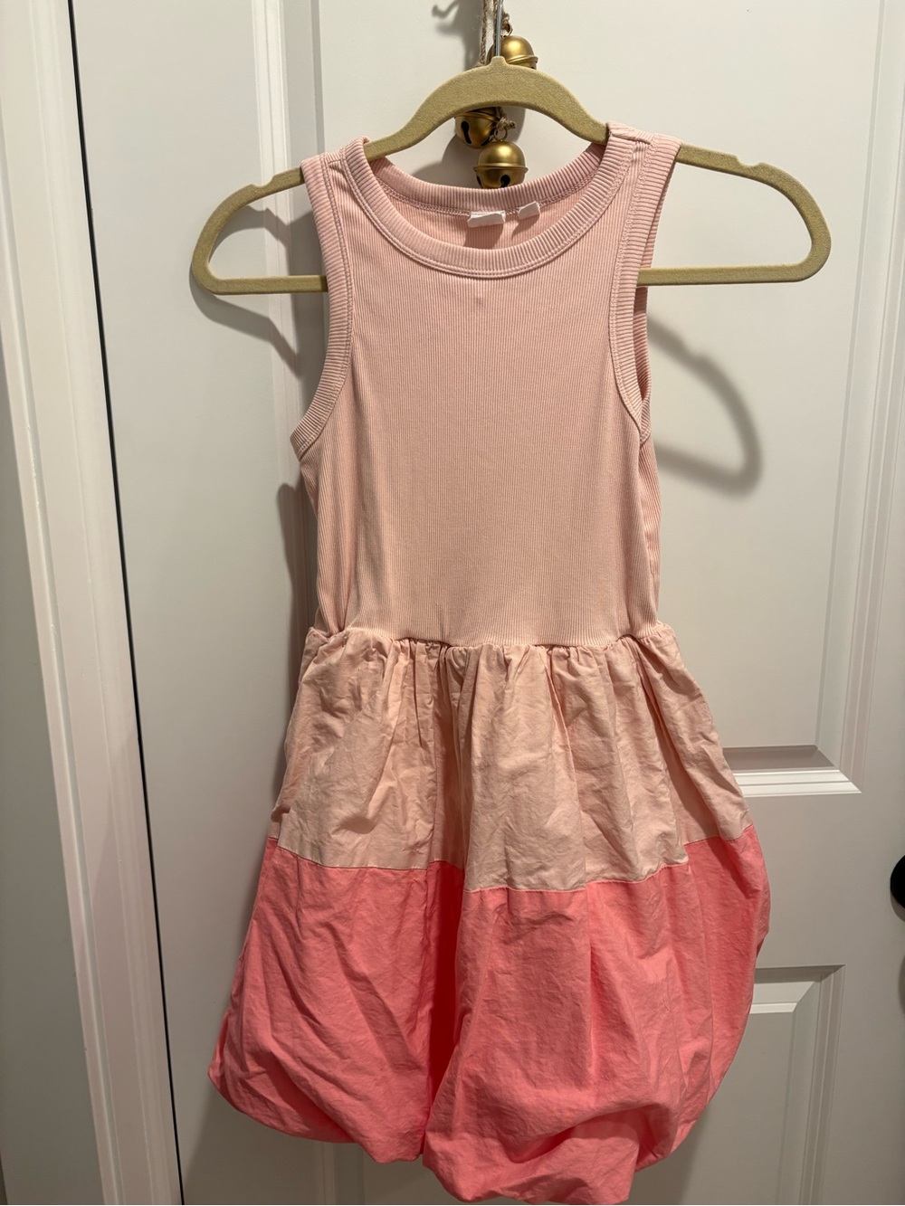 GAP Girls' Light and Dark Pink Colorblock Bubble Dress